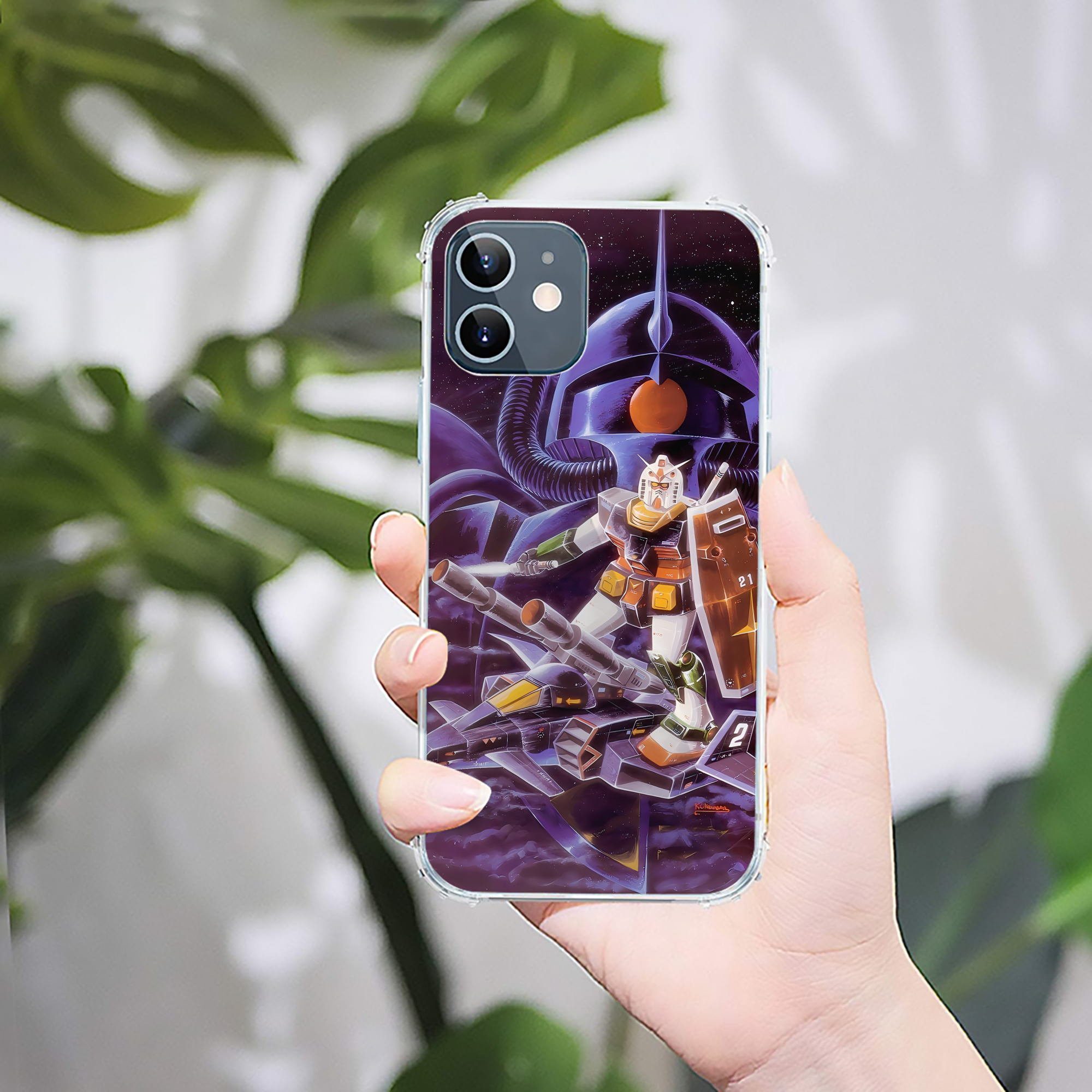 （画像用） 機動戦士ガンダム Mobile Suit Gundam 【iPhone 12シリーズ対応】透明スマホケース（クリアソフトケース）